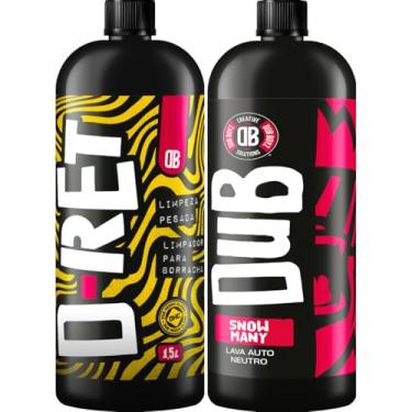 Imagem de Kit Limpeza Pesada De Pneus D-Ret 1,5L + Detergente Automotivo Lava Autos Neutro Snow Many 1,5L Dub Boyz