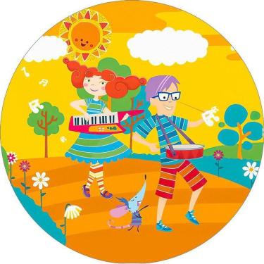 Imagem de Painel Redondo 3D Sublimado Palavra Cantada Frd-3739