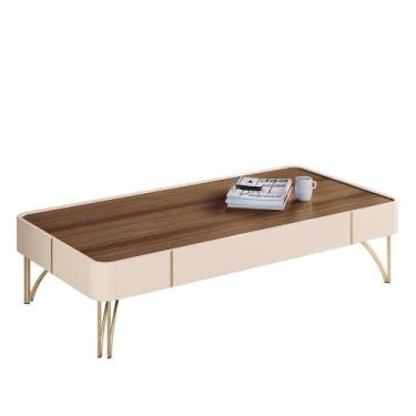 Imagem de Mesa de Centro Cadenza - HB Móveis, Off White/Castanho