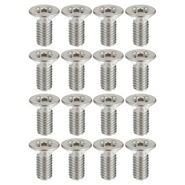 Imagem de X AUTOHAUX Kit de parafusos de disco de freio de aço inoxidável, 16 peças, parafusos de retenção dianteiros e traseiros 93600-06014-0H 51741440 para Honda Accord Civic CRV
