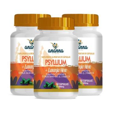 Imagem de 3x Suplemento Psyllium c/ Laranja Moro 60 Caps 500mg - Ananna Store