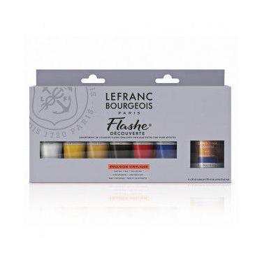 Imagem de Tinta Flashe Lefranc & Bourgeois C/6 20ml + Verniz Fosco