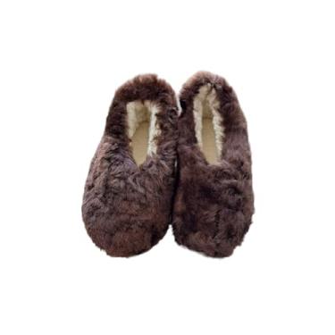 Imagem de Pantufa Pele Lã Ovino (Cordeiro) Natural (Marron, BR, Adulto, Numérico, 39)