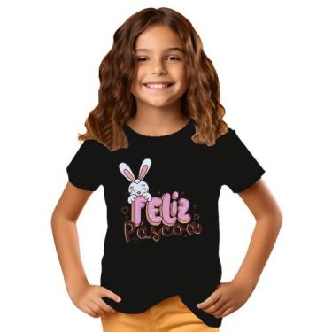 Imagem de Blusa camisa camiseta infantil Juvenil Menino Menina pascoa coelho - P