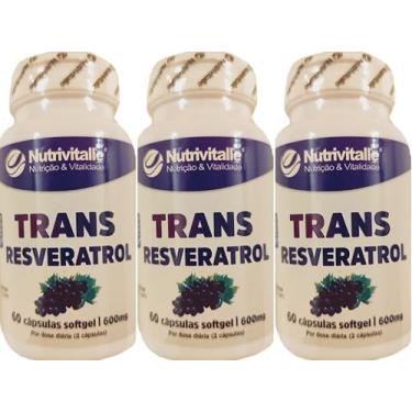 Imagem de Trans Resveratrol + Óleo TCM Nutrivitalle 60 Softgel Kit 3 Unidades