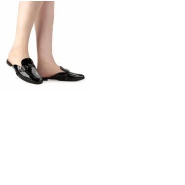Imagem de Mule  Baixo Feminino Dakota Conforto Leve em verniz  D0232, 38, Preto