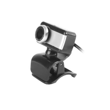 Imagem de Webcam BrazilPC V4 1.5M Com Microfone Digital Preto e Prata