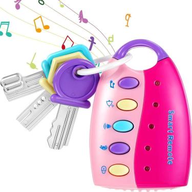 Imagem de Brinquedo musical Smart Remote Car Key Skylety para crianças (rosa)