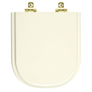 Imagem de Assento Sanitário Soft Close Etna Palha Para Vaso Icasa Com Ferragem Dourada