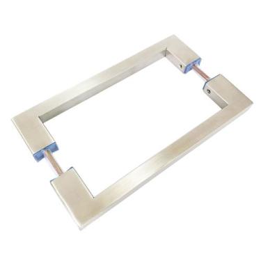 Imagem de Puxador De Porta Duplo Em Aço Inox 20cm Modelo Soft - DECORPLACE, Esco