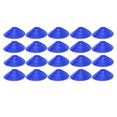 Imagem de 20x Chapéu Chines Cone 19cm Mini Treino Esporte Funcional AZUL - 365 S
