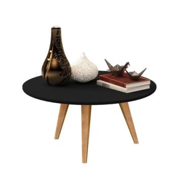 Imagem de Mesa Centro retro Decorativa para sala Dubai com pés palito em madeira cores (Preto)