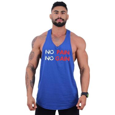 Imagem de Regata Super Cavada Masculina MXD Conceito No Pain No Gain Letreiro-Masculino