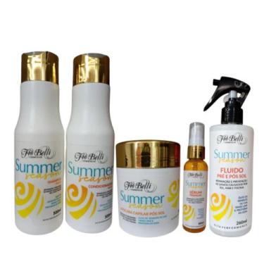 Imagem de Kit Capilar Pós Sol Summer Verão Fiobelli (5 Produtos)
