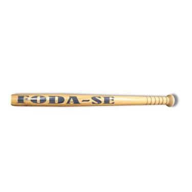 Imagem de Taco Baseball Madeira Maciço Envernizado Profissional Personalizado F0