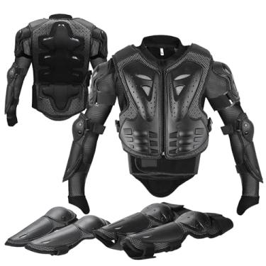 Imagem de SPORTOKY Equipamento Para Motociclistas De Trilha, 5 Peças, Armadura Motocicleta, Proteção Motocross Juvenil, Meninos E Meninas, Protetor Tórax Com Cotoveleiras, Joelheiras, Quadriciclo, Skate, Kart