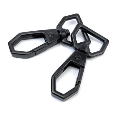 Imagem de VersaKits 10 Peças Fechos De Garra Lagosta Giratórios Resistentes 5/8" Preto Fosco Argola D Ganchos Pressão Para Portão Clipes Gatilho Chaveiro Bolsa Alça Guia Animal Estimação Cordão Colar