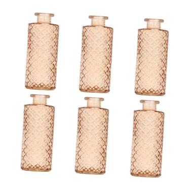 Imagem de Bothyi 6x Vasos de vidro para arranjos de flores, enfeites criativos, recipientes decorativos para plantas, entrada de fazenda interna, Marrom