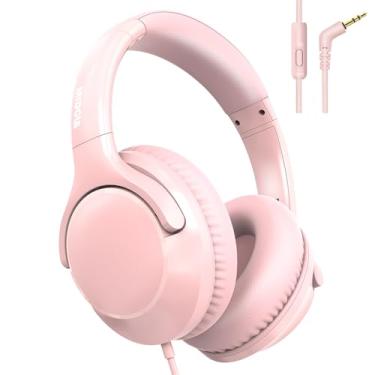 Imagem de MIDOLA Volume limitado 85/96 dB para fones de ouvido para crianças, fone de ouvido com proteção contra ruído e som dobrável com cabo auxiliar de 3,5 mm com microfone para crianças, escola, celular,