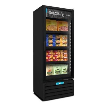 Imagem de Freezer Conservador Vertical 220v Dupla Ação Porta De Vidro 490 Litros Vf55ah All Black 220v