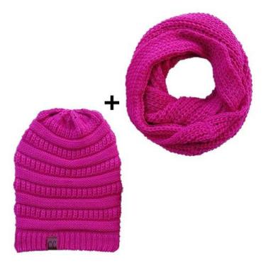 Imagem de Conjunto Touca Caída Gorro Beanie Masculino E Feminino Com Cachecol Go