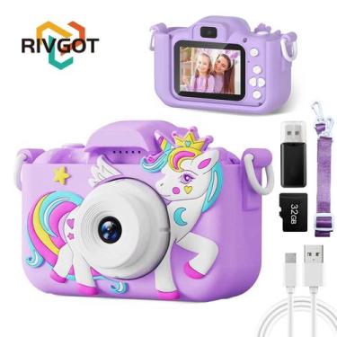Imagem de Câmera Digital HD Infantil À Prova De Choque Filmadora Selfie Para Men