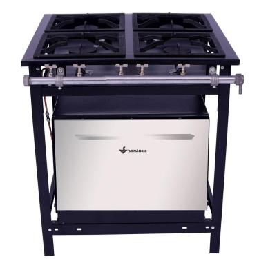 Imagem de Fogão Industrial 4 Bocas a Gás Venâncio Baixa Pressão com Forno Extra E4F