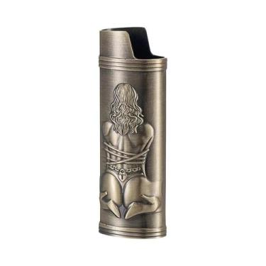 Imagem de Grande J6 3D Girl Design À Prova De Choque De Metal Francês BIC Isquei