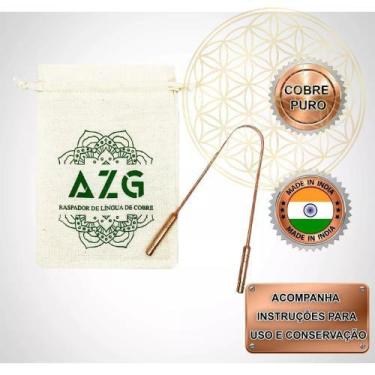 Imagem de Raspador  Higienizador de Língua de Cobre Ayurvédico 14cm - Fluir Infi