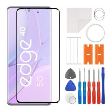 Imagem de SWARK Nova substituição de lente do painel externo de vidro frontal + OCA compatível com Moto Edge 40 Neo XT-2307-1, XT-2307-3 com kit de reparo atualizado - sem tela LCD e digitalizador sensível ao