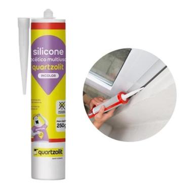 Imagem de Silicone Acético Multiuso Incolor Banheiro 250g Quartzolit