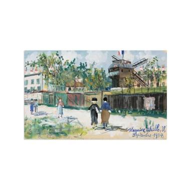 Imagem de Marice Utrilo Famous Paintings Wall Art-Pictures Wall Decor - Quarto Wall Art Painting-Reprodução impressa em tela - The Mill(5) 30x50cm12x20inch Sem moldura