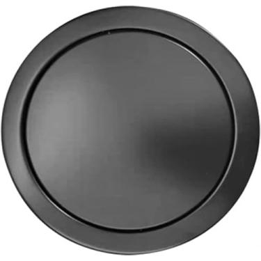 Imagem de Tampa De Lata De Lixo Redonda Embutida Tampa De Bancada Tampa De Lixo De Aba Giratória De Equilíbrio Tampa De Lixo Embutida Escovada Para Mesa De Escritório De Cozinha, Matte Black