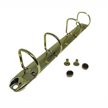 Imagem de 1 Garra Para Fichário Dourado 4 Argolas D A5 - 25mm Dourada - Dz Group