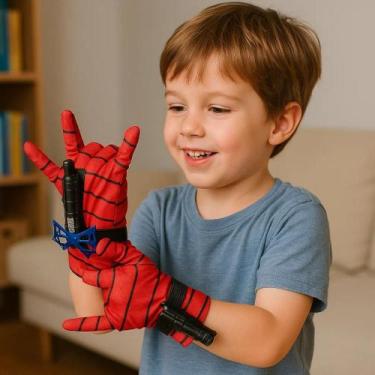 Imagem de Luva Lança Homem Aranha Personagem Teia Brinquedo Infantil Fantasia Bo