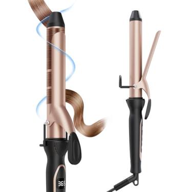 Imagem de Phizli Modelador De Cachos Para Salão E Casa, Bastão Aquecimento Instantâneo 1" Cabelos Longos, Cilindro Grande Com Presilhas (7,3 Pol.), Modeladores Profissionais 1 Pol. (32 Mm) Até 230 °C, Ferrame