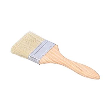 Imagem de Domary Pincel de Tinta Multifuncional 3in Maçaneta de Madeira Pintura de Vernizes Colas Gesso para Churrasco de Escova de óleo de Limpeza de óleo pó