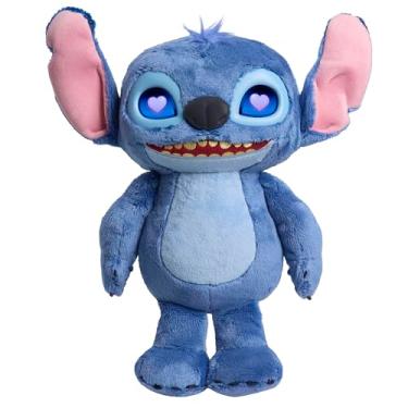 Imagem de Just Play Disney Stitch Peluche interativo Many Moods Stitch, de 34,3 cm, mais de 50 sons e frases, olhos expressivos com LCD, brinquedos para crianças a partir de 3 anos