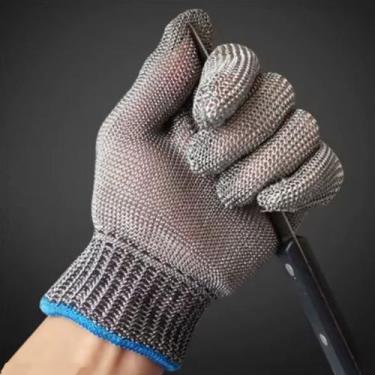 Imagem de Luva De Segurança Malha Aço Inox Açougue Anticorte - Minymix, M