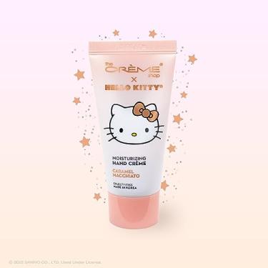 Imagem de The Creme Shop x Hello Kitty Pocket portátil calmante avançado luxuoso cremes para as mãos manteiga de karité vitamina E - hidratação superior e reparo para pele seca bonito perfumado - Caramel