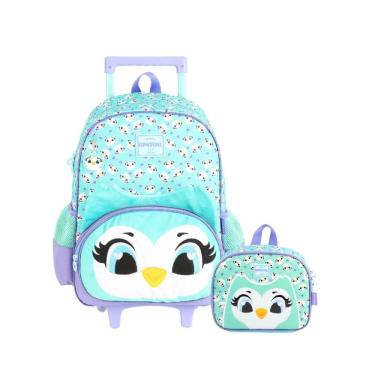 Imagem de Kit Escolar Up4You Mochila Rodas E Costas + Lancheira
