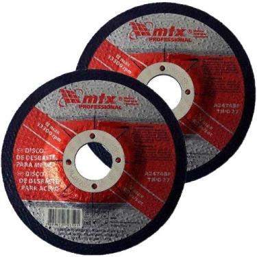 Imagem de Kit 2 Discos De Desbaste P/ Metal 7'' (180x6,4x22,2mm) - Mtx