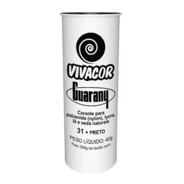 Imagem de Tinta p/ Tecido Corante Roupas Vivacor Guarany 40g Preto