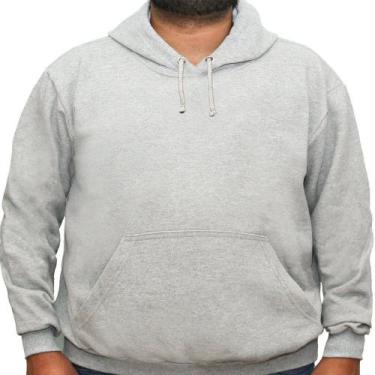 Imagem de Blusa de Moletom Preto Plus Size Masculino e Feminino Básico liso  - D