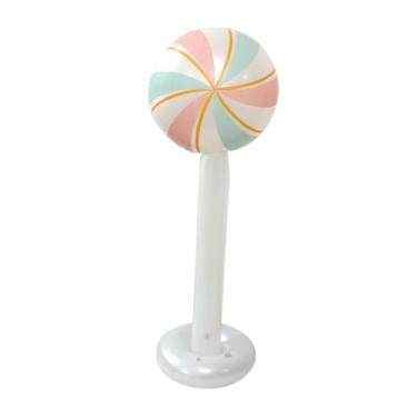 Imagem de UGPLM Enfeite de Natal inflável, pirulito, decoração de Natal, doces infláveis ​​para festa de aniversário, vitrine, gramado, porta da frente, Style E