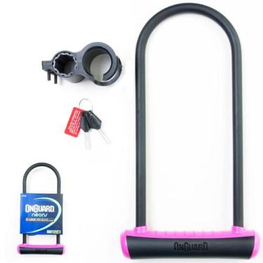Imagem de Cadeado Trava U-Lock Neons 8152 Onguard Preto/Rosa