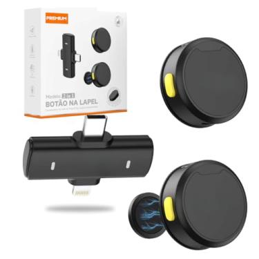 Imagem de Microfone de Lapela Sem Fio Profissional Conexão Universal com Cancelamento de Ruído para Android, Samsung, Motorola, Xiaomi, iPhone -10h de bateria - Linha Premium Steel Hook