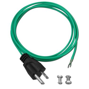 Imagem de Painel de remendo Ethernet blindado cabo de extensão de ligação para NEMA 5-15P 3 pinos plugue blindado Ethernet patch panel adaptador de fio de extensão de ligação e aterramento 14 AWG, 2,5 m