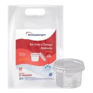 Imagem de Kit Pote Redondo 145ml com Tampa Cristalcopos – 25 Unidades – Embalagem Transparente para Doces, Sobremesas, Gelatinas e Degustações
