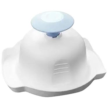 Imagem de Suporte de segurança alimentar azul para fatiador de bandolim, descascadores e fatiadores, protetores anticorte de dedo para ralador de vegetais, cortador de alimentos protetor de dedo para ralador de